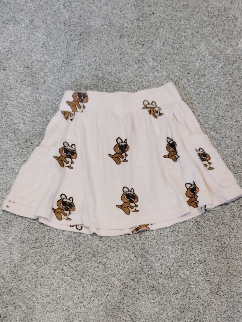 Hugo Loves Tiki Girls Light Pink Skater Skirt with Cute Bunny Character Print